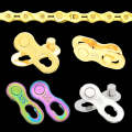 3 Pairs 10 Speed (Gold) ZH405 Mountain Road Bicycle Chain Magic Buckle Chain Quick Release Buckle