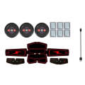 1082 EMS Muscle Training Abdominal Muscle Stimulator Home Fitness Belt(8 Pieces  Red Line Belt)