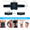 1082 EMS Muscle Training Abdominal Muscle Stimulator Home Fitness Belt(8 Pieces Blue Human Word B...