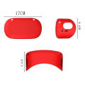 VR Glasses Silicone Waterproof Dust-Proof And Fall-Proof Protective Shell For Meta Quest(Red)