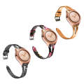 20mm Open Leather Watch Band For Samsung Galaxy Smart Watches(Rose Gold)