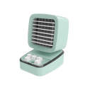 A5 Mini Humidifying Refrigeration Air Conditioning Fan USB Home Desktop Water Cooling Fan(Mint Gr...