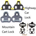 PROMEND Road Mountain Bike Shoe Lock Cleat Self-Locking Pedal Cleat(Highway Car Lock Black)