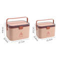 Household Plastic Small Medicine Box Portable Medicine Storage Box, Size: 27.7 x 20.4 x 19.4cm(Pink)
