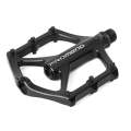 1 Pair PROMEND PD-M46 Bicycle Pedal Aluminum Alloy CNC Bearing Palin Pedal(Black)