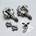 1 Pair PD-M8000 Mountain Bike Bicycle Self-Locking Pedal With Clasp(Black)