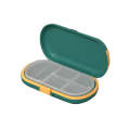 HW073 Portable Cut Medicine Large-capacity Pill Box Compartment Sealed Small Pill Box(Green)