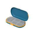 HW073 Portable Cut Medicine Large-capacity Pill Box Compartment Sealed Small Pill Box(Blue)