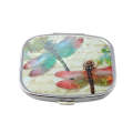 2 PCS Y10336 Two-Compartment Metal Portable Pill Box(Dragonfly)