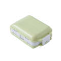 6 PCS C1617 Portable Dispensing Sealed Pill Box Wheat Straw Large-capacity Storage Box(Green)