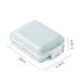 6 PCS C1617 Portable Dispensing Sealed Pill Box Wheat Straw Large-capacity Storage Box(Pink)