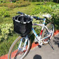 Bicycle Front Bag Basket Aluminum Alloy Foldable Basket, Size:L(Black)