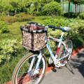 Bicycle Front Bag Basket Aluminum Alloy Foldable Basket, Size:L(Brown)