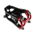 KRSEC CNC Ultra Light Short-Handed Mountain Bike Aluminum Alloy 50mm Riser, Colour: Black Red