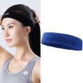 Enochle Sports Sweat-Absorbent Headband Combed Cotton Knitted Sweatband(Blue)