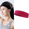 Enochle Sports Sweat-Absorbent Headband Combed Cotton Knitted Sweatband(Rose Red)