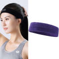 Enochle Sports Sweat-Absorbent Headband Combed Cotton Knitted Sweatband(Purple)