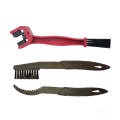 1 Set BG-7168 Bicycle And Motorcycle Cleaning Brush Three-Sided Chain Brush, Colour: Red + Small ...