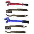 1 Set BG-7168 Bicycle And Motorcycle Cleaning Brush Three-Sided Chain Brush, Colour: Red + Small ...