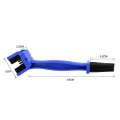 1 Set BG-7168 Bicycle And Motorcycle Cleaning Brush Three-Sided Chain Brush, Colour: Blue + Small...