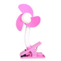 Portable Stroller Fan 360 Degree Clip Mini Fan(Pink EVA)
