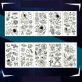 20 PCS Cartoon Spaceship Luminous Children Tattoo Stickers(Y-017)