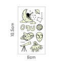 20 PCS Cartoon Spaceship Luminous Children Tattoo Stickers(Y-012)