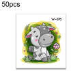 50 PCS Children Cartoon Animal Flower Arm Sticker Water Transfer Tattoo Sticker(W-076)
