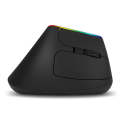 DELUX M618DB 6-Keys 1600 DPI RGB Vertical Wireless Bluetooth Dual-Mode Mouse(Lithium Bluetooth Ve...