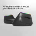 DELUX M618DB 6-Keys 1600 DPI RGB Vertical Wireless Bluetooth Dual-Mode Mouse(Lithium Bluetooth Ve...