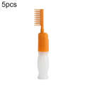 5 PCS Scale Press Hair Dye Bottle With Comb Teeth, Specification: 110ml(Yellow)