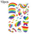 10 PCS Waterproof Disposable Camouflage Tattoo Stickers Face Stickers(LC-027)