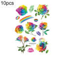 10 PCS Waterproof Disposable Camouflage Tattoo Stickers Face Stickers(LC-029)