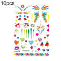 10 PCS Waterproof Disposable Camouflage Tattoo Stickers Face Stickers(LC-032)