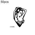 50 PCS Bad Girl Waterproof Dark Tattoo Stickers(CC6362)
