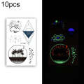 10 PCS Waterproof Color Luminous Tattoo Sticker Face Sticker(EX-030)