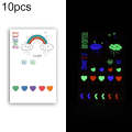 10 PCS Waterproof Color Luminous Tattoo Sticker Face Sticker(EX-004)