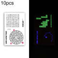 10 PCS Waterproof Color Luminous Tattoo Sticker Face Sticker(EX-013)