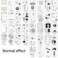 10 PCS Waterproof Color Luminous Tattoo Sticker Face Sticker(EX-017)