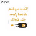 20 PCS Waterproof Bachelor Party Hot Stamping Wedding Bridal Tattoo Stickers(VC-217)