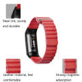 18mm Magnetic Leather Watch Band For Fitbit Charge 4 / 3, Size S (Gemstone Red)