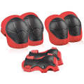 DD-610 6 In 1 Children Riding Sports Protective Gear Set(Red)