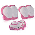DD-610 6 In 1 Children Riding Sports Protective Gear Set(Pink)