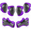 DD-610 6 In 1 Children Riding Sports Protective Gear Set(Purple)