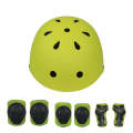7 In 1 Children Roller Skating Protective Gear Set, Size: S(Green)