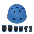 7 In 1 Children Roller Skating Protective Gear Set, Size: M(Blue)