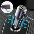 JY-1904 Car Charger Fast Charging Step-Down Line Mini USB Right(Double Drive)
