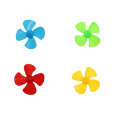 100 PCS Four-Blade Propeller Technology Made Toy Accessories, Random Color Delivery