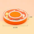 Portable Sealing Pill Boxes Large Capacity Multi-Grown Small Medicine Box(Orange)