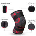 Pressurized Tape Knit Sports Knee Pad, Specification: M (Red)